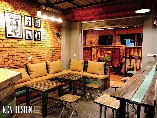 thiết kế cafe chi phí thấp